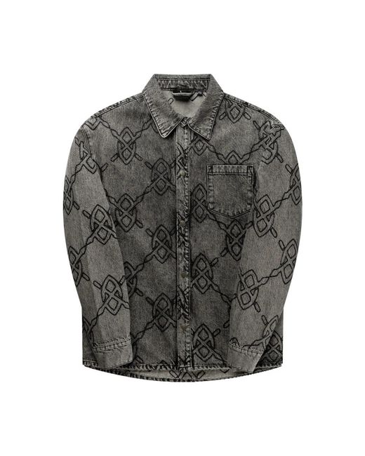 Daily Paper Gray Denim Shirts for men
