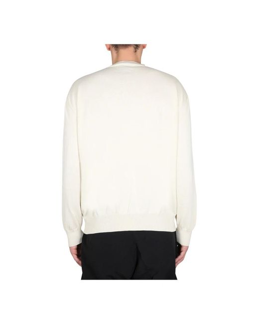 Marcelo Burlon Sunset Cross Knit Basic Crew in White für Herren
