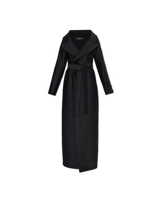 DSquared² Belted Coats in het Black