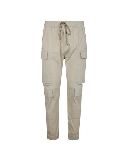 Rick Owens Weiße Cargo Hose Elastischer Bund in Gray für Herren