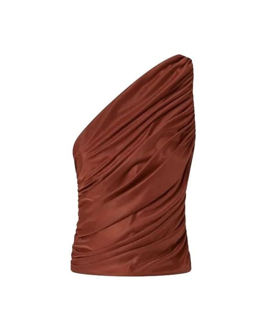 Pinko Brown Sleeveless Tops