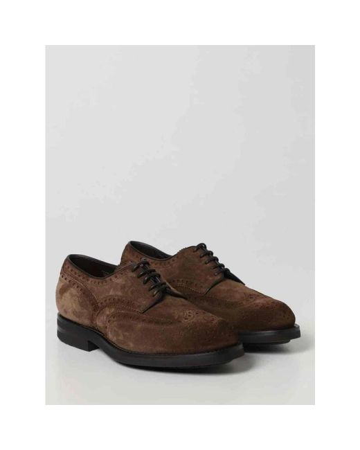 Santoni Brown Laced Shoes for men