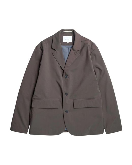 Norse Projects Jassen ,Bruin ,Wol Nilas Alpinix Smart Merino Jacket in het Brown voor heren