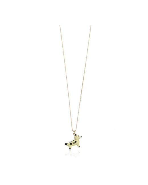 Marni Metallic Hunde-Motiv-Anhänger-Halskette