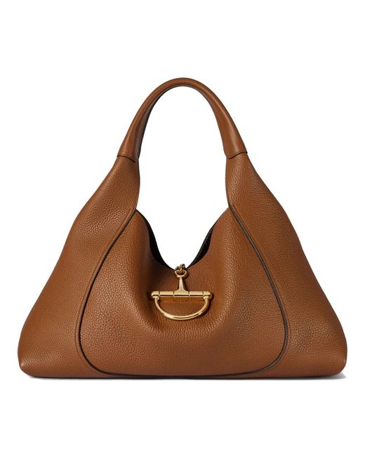 Gucci Brown Softbit Maxi Shoulder Bag