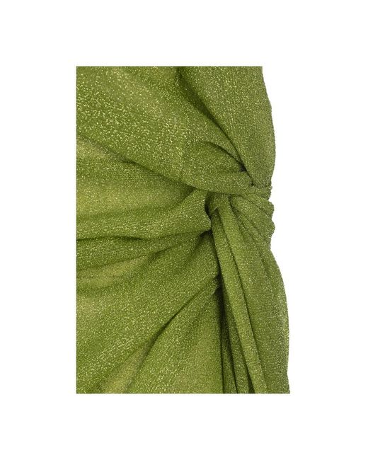 Oseree Green Grünes one-shoulder midi kleid