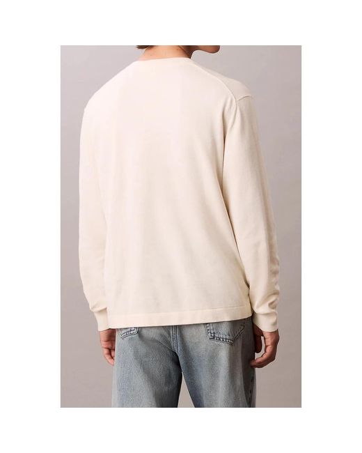 Calvin Klein Gray Round-Neck Knitwear for men