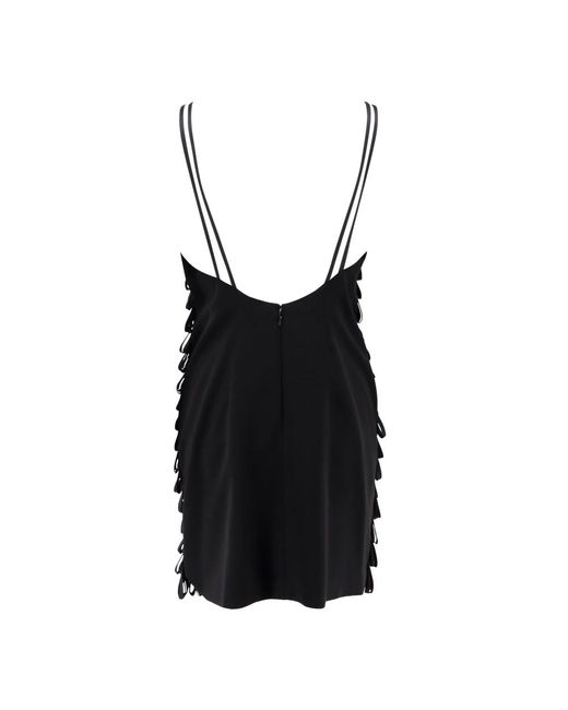 Max Mara Kleedjes ,Zwart ,Polyester Stretch Cady Mini-Jurk in het Black