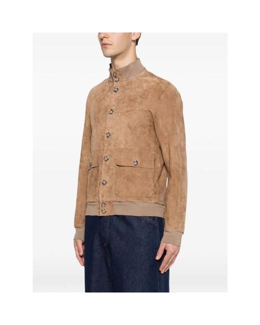 The Jack Leathers Brown Bomber Jackets for men