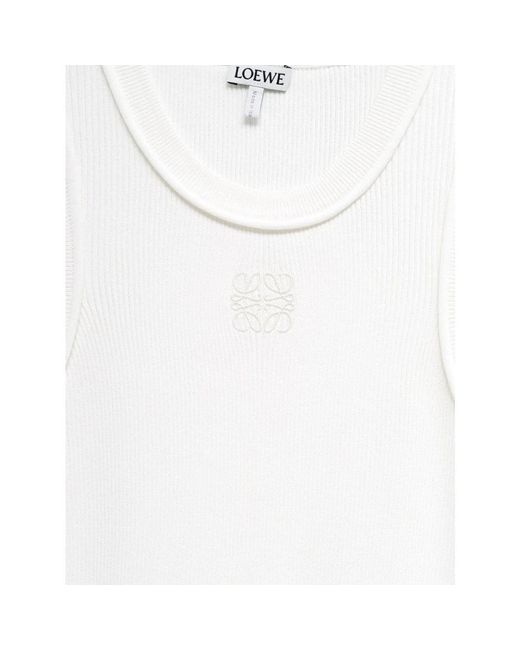 Loewe White Sleeveless Tops