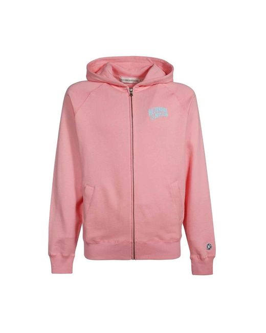 Billionaire Logo-Detail Baumwoll-Full-Zip-Hoodie in Pink für Herren