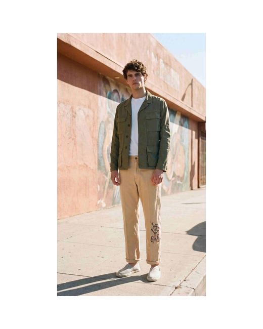 Mason's Natural Straight Trousers for men