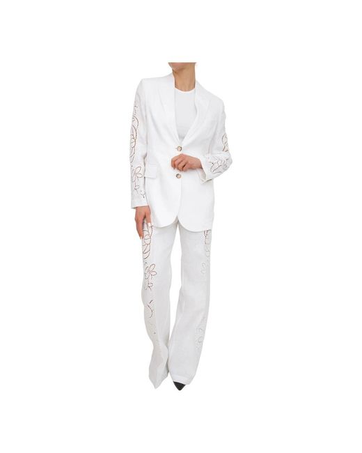 Ermanno Scervino Gray Wide Trousers