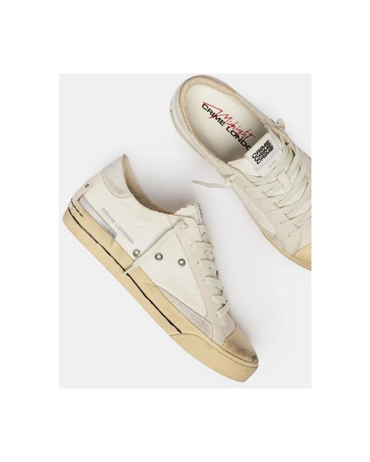 Crime London White Sneakers for men