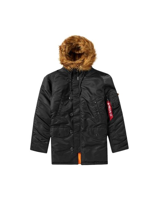 Alpha Industries Black Winter Jackets for men
