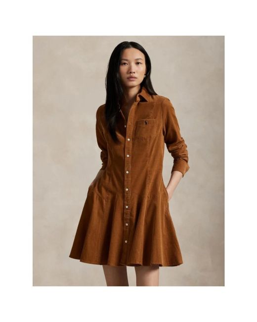 Polo Ralph Lauren Shirt Dresses in het Brown