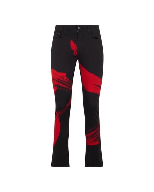 Moschino Elegante Palazzo Broek in het Red voor heren