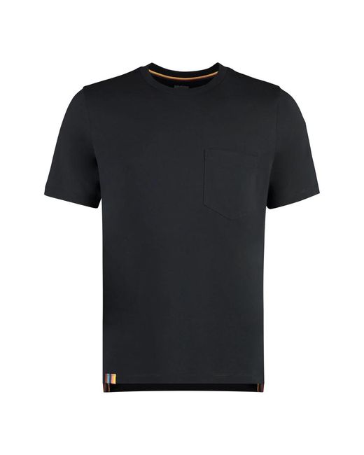 Paul Smith Bio-baumwoll-crew-neck t-shirt,bio-baumwoll-ripp-t-shirt in Black für Herren