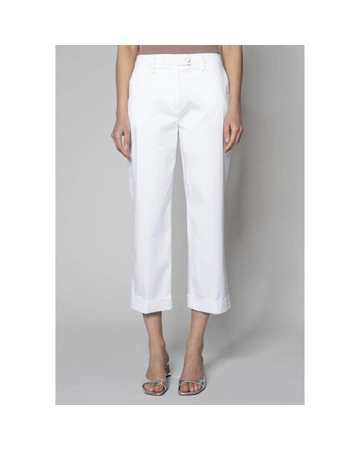 Re-hash White Cropped Trousers