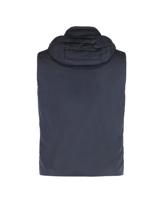 Moorer Jassen ,Blauw ,Polyester Foscari Gewatteerd Gilet in het Blue voor heren