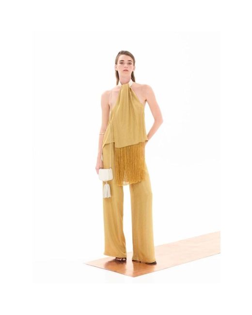 Zeus + Dione Metallic Sleeveless Tops