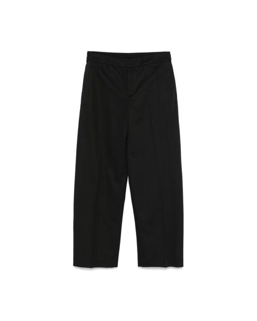 Straight Trousers PT Torino de color Black