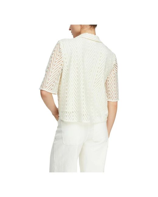 Comma, Kanten Blouse in het White