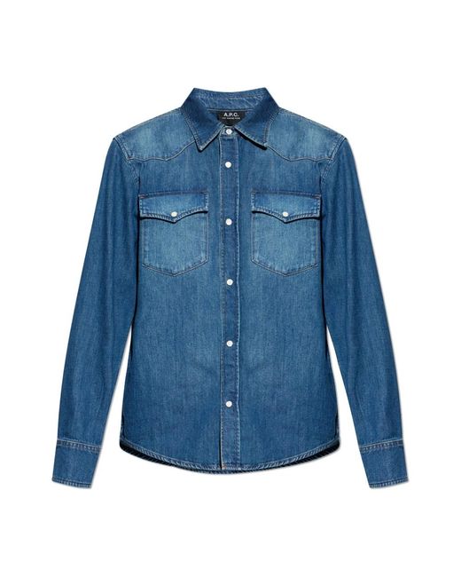 Denim Shirts A.P.C. de hombre de color Blue