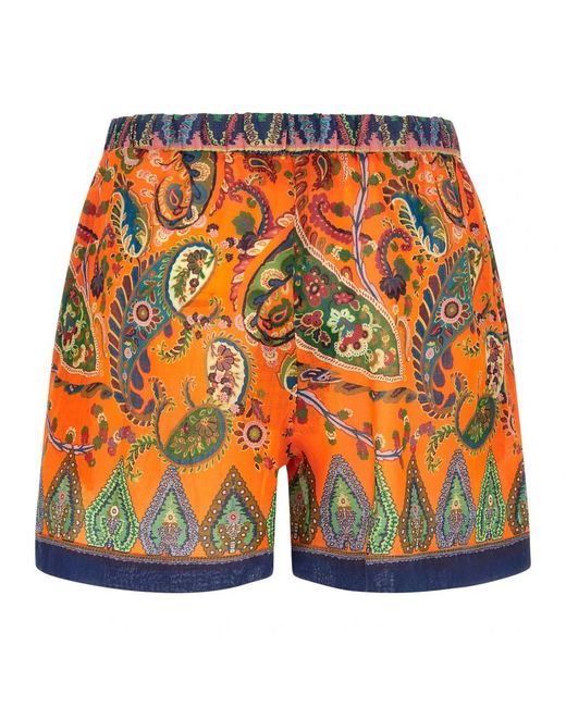 Etro Orange Casual Shorts