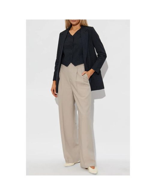 AllSaints Jassen ,Zwart ,Leer Vest Aleida in het Black