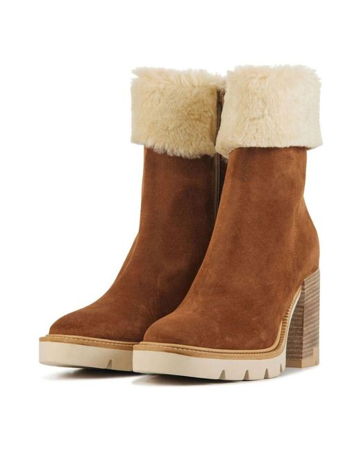Lina Locchi Brown Braune wildleder stiefeletten