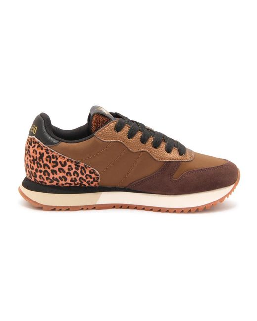 Sun 68 Brown Sneakers