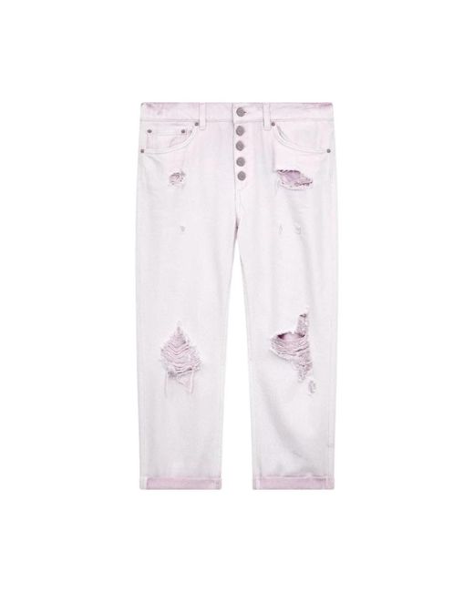 Dondup Pink Loose-Fit Jeans