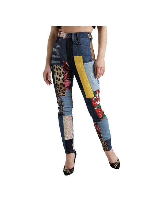 Dolce & Gabbana Blue Skinny Fit Jeans