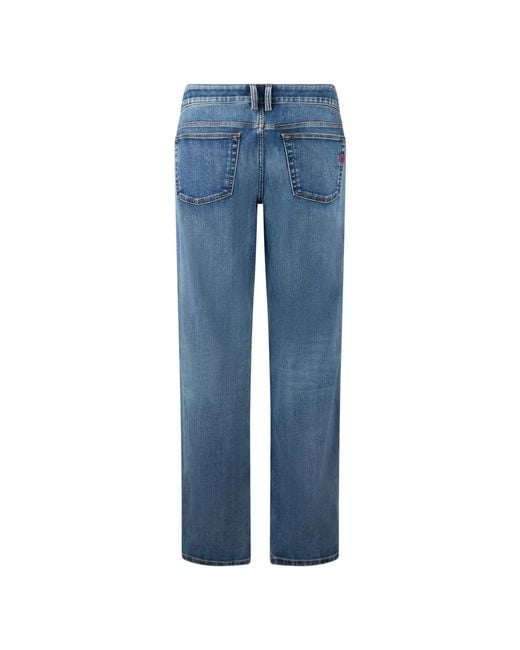 DIESEL Blue Straight Jeans for men