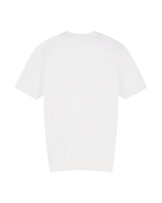 Alpha Studio White Round-Neck Knitwear for men