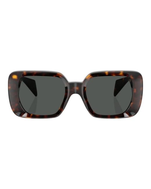 Versace Black Sonnenbrille quadratischer stil dunkelgrau