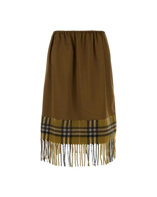 Burberry Green Short Skirts