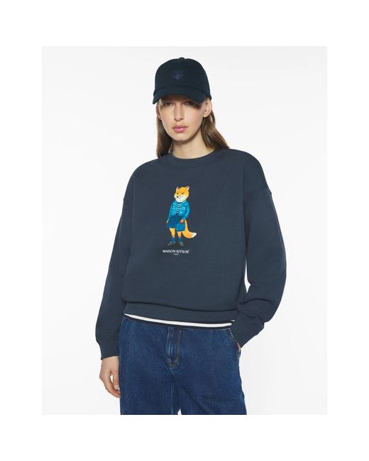 Maison Kitsuné Blue Sweatshirts