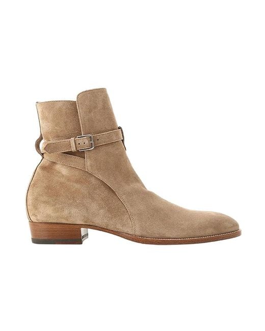 Saint Laurent Brown Ankle Boots for men