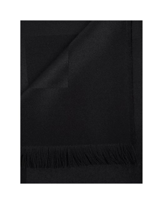 Saint Laurent Black Silk Scarves
