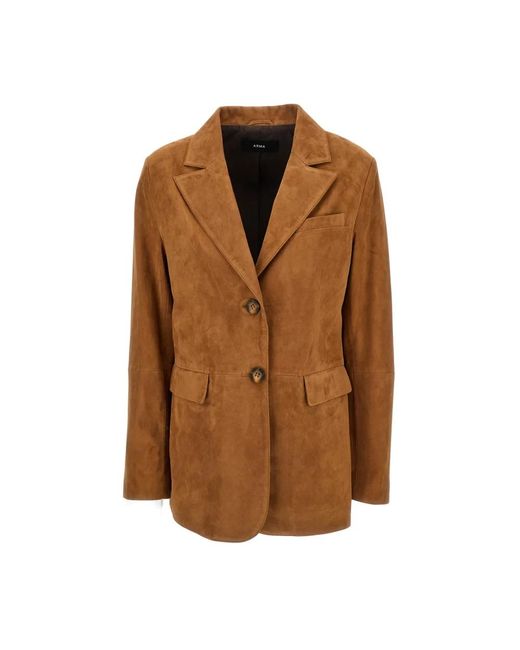 Arma Jassen ,Bruin ,Suede Blazer Minorca Stijlvolle Jas in het Brown