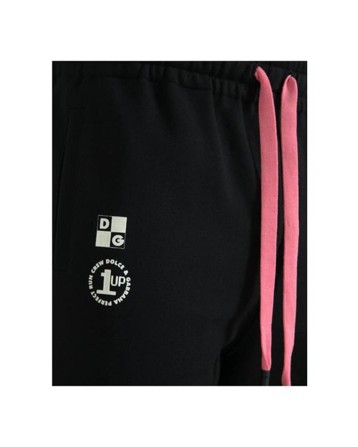 Dolce & Gabbana Logo jogger hose in Black für Herren