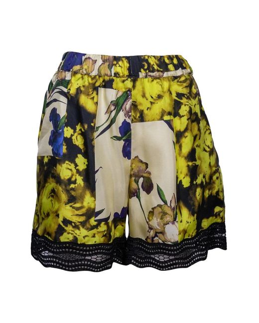 Erika Cavallini Semi Couture Yellow Short Shorts