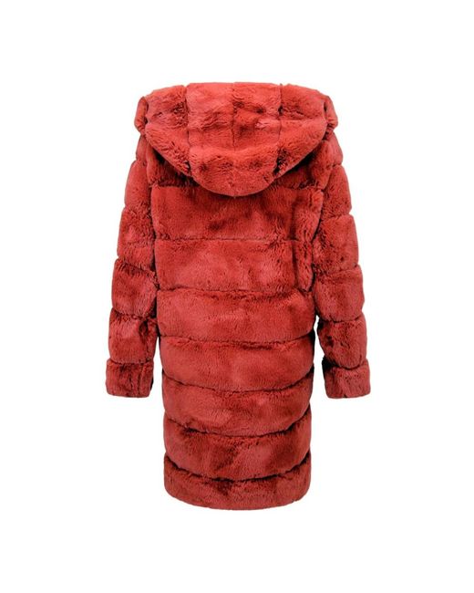Gentile Bellini Red Faux Fur & Shearling Jackets