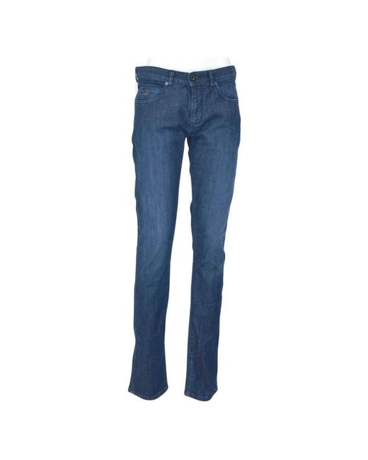 Armani Blue Straight Fit Jeans for men