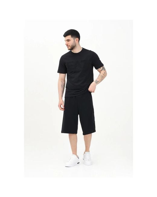 Long Shorts di EA7 in Black da Uomo