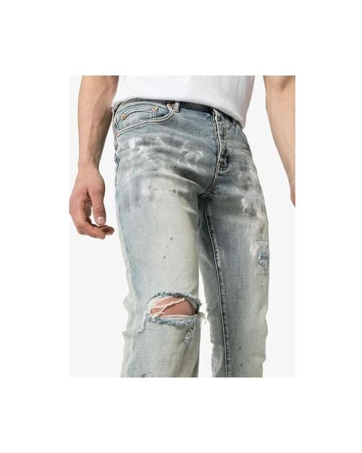Purple Brand Blue Skinny Fit Jeans for men