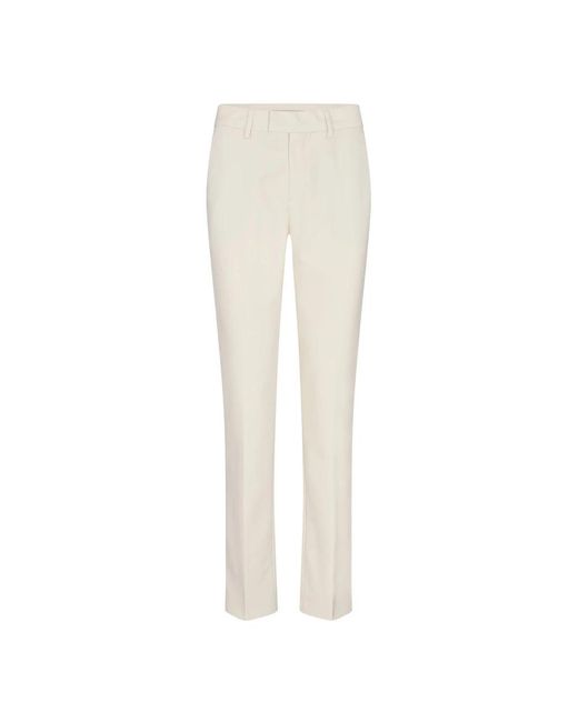 Mos Mosh White Slim-Fit Trousers