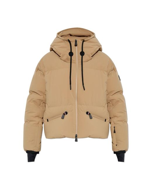 Moncler Donsjack Met Capuchon En Trekkoord in het Natural